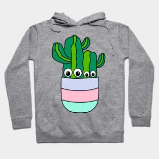 Cute Cactus Design #267: Cacti Bunch In Pretty Pot Hoodie